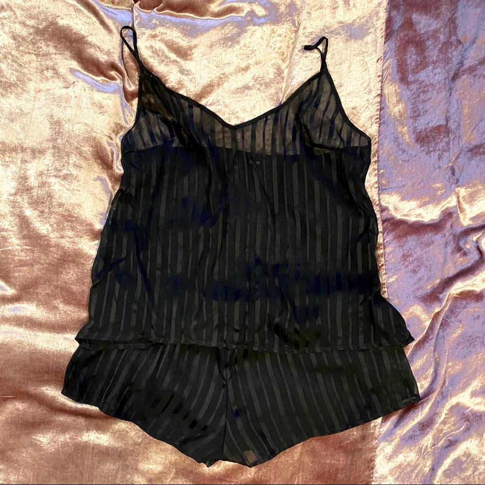 ASOS black short pajama set